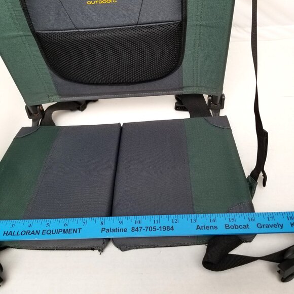 GCI Outdoor Portable Stadium Seat Bleacher Chair Green Gray Camping Sports - Picture 11 of 15